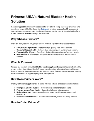 primera usa s natural bladder health solution