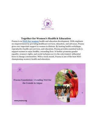 Together for Women’s Health & Education