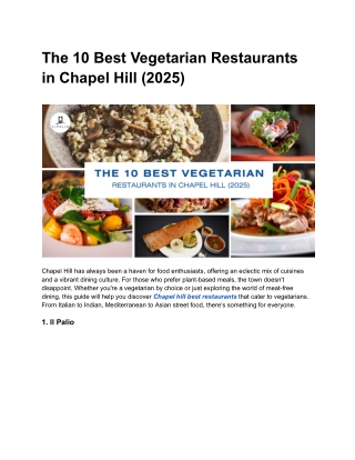 The 10 Best Vegetarian Restaurants in Chapel Hill (2025)