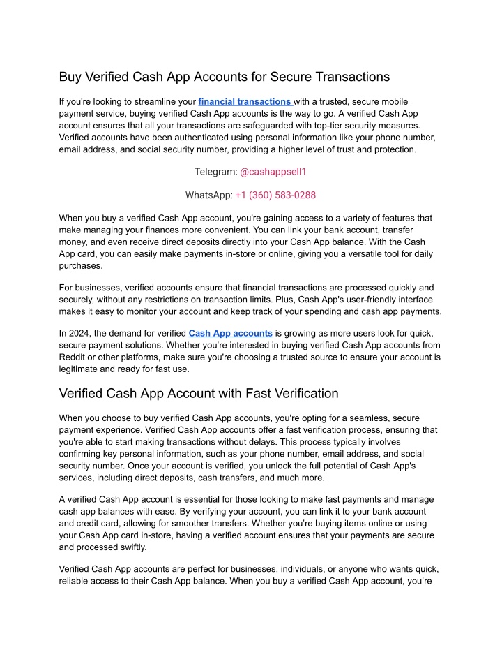 buy verified cash app accounts for secure