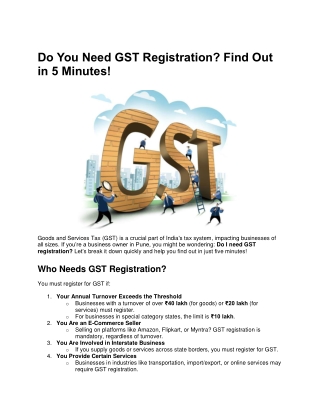 Do You Need GST Registration? Find Out in 5 Minutes!