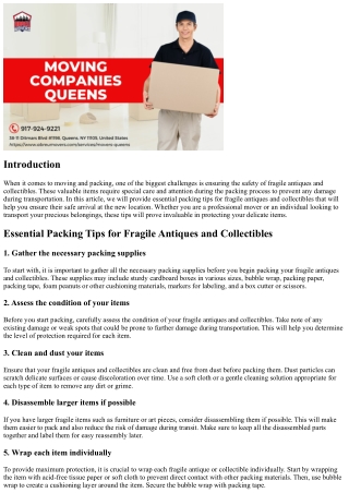 Essential Packing Tips for Fragile Antiques and Collectibles