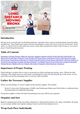 How to Pack Dishes and Glassware Safely When Moving