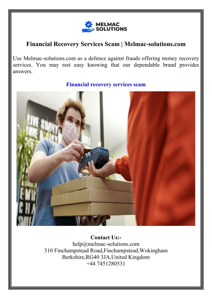 financial recovery services scam melmac solutions