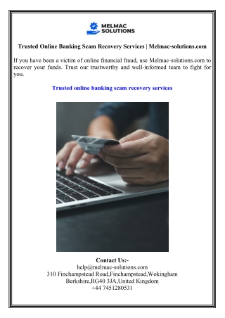 trusted online banking scam recovery services