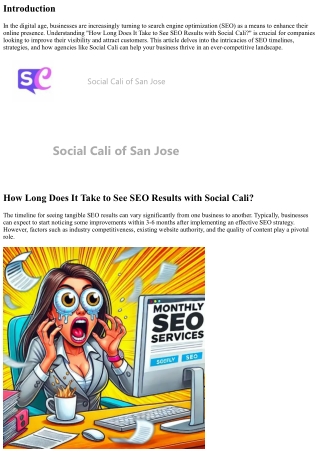 How Long Does It Take to See SEO Results with Social Cali?