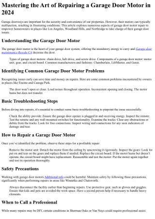 mastering the art of repairing a garage door