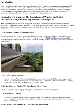 Enhancing Curb Appeal: The Importance of Window and Siding Installation Alongsid