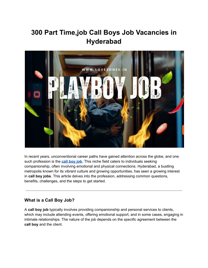 300 part time job call boys job vacancies