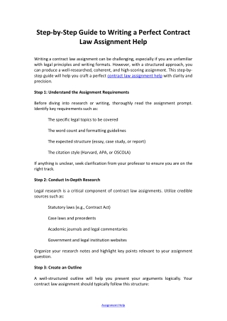 step by step guide to writing a perfect contract