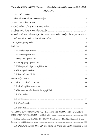 SKKN Nghiên cứu thực trạng và đưa ra giải pháp nhằm hạn chế vấn nạn miệt thị ngoại hình (Body shaming)