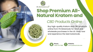 Buy Best Kratom Extract Capsules & Powder Online - PA Botanicals