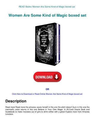 READ Books Women Are Some Kind of Magic boxed set