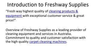 Freshway supplies Australia