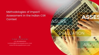 Methodologies of Impact Assessment in the Indian CSR Context