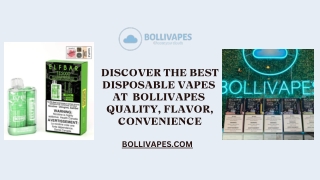 Discover the Best Disposable Vapes at Bollivapes – Quality, Flavor, Convenience