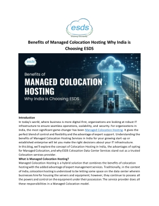 Benefits of Managed Colocation Hosting