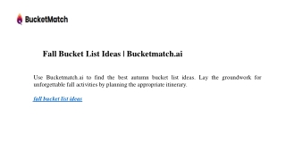 fall bucket list ideas bucketmatch ai