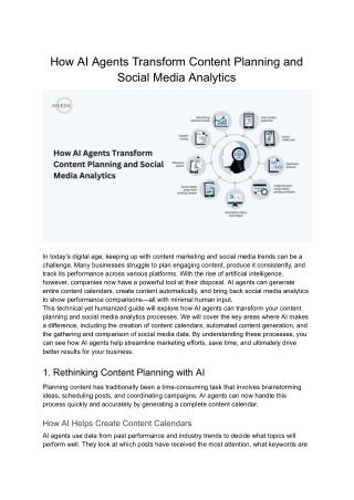 How AI Agents Transform Content Planning and Social Media Analytics