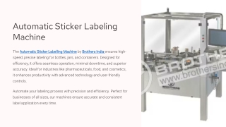 automatic sticker labeling machine
