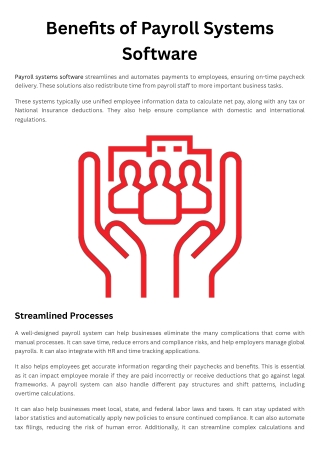 benefits of payroll systems software