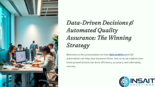 Discovering Business Insights through the Data Analytics Service