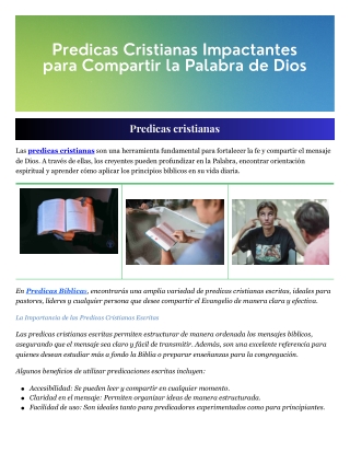 predicas cristianas impactantes para compartir