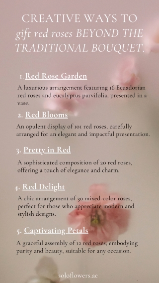 Unique Ways to Gift Red Roses Beyond the Usual Bouquet!