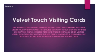 Velvet Touch Visiting Cards