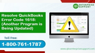 How to Fix QuickBooks Error 1618 (Another Program is Being Updated)