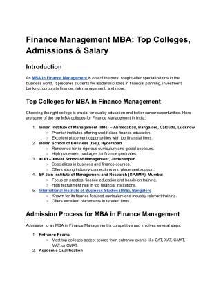 Finance Management MBA_ Top Colleges, Admissions & Salary