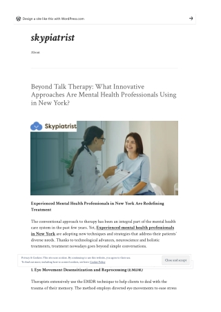 Beyond Talk Therapy What Innovative Approaches Are Mental Health Professionals Using in New York