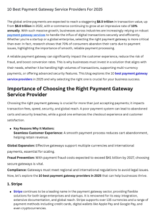 10 Best Payment Gateway Service Providers For 2025
