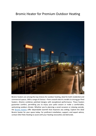 Bromic Heater for Premium Outdoor Heating