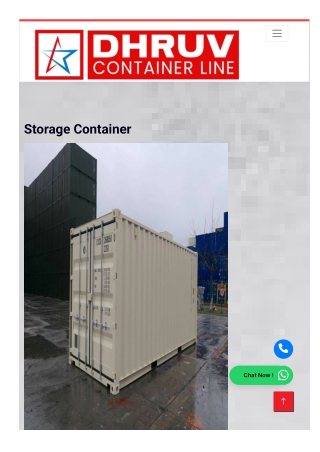 storage container manufacturers- Dhruv Container