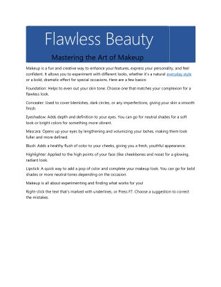 flawless beauty mastering the art of makeup