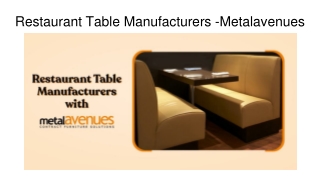 Restaurant Table Manufacturers -Metalavenues