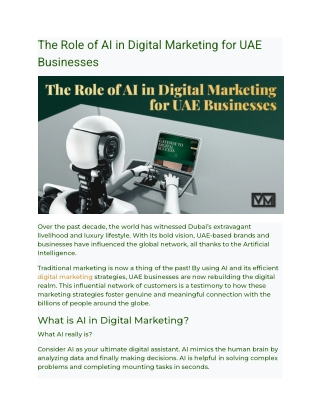 The Role of AI in Digital Marketing for UAE Businesses