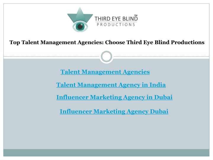 top talent management agencies choose third