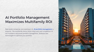 AI Portfolio Management Maximizes Multifamily ROI