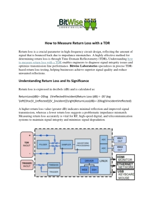 How to Measure Return Loss with a TDR