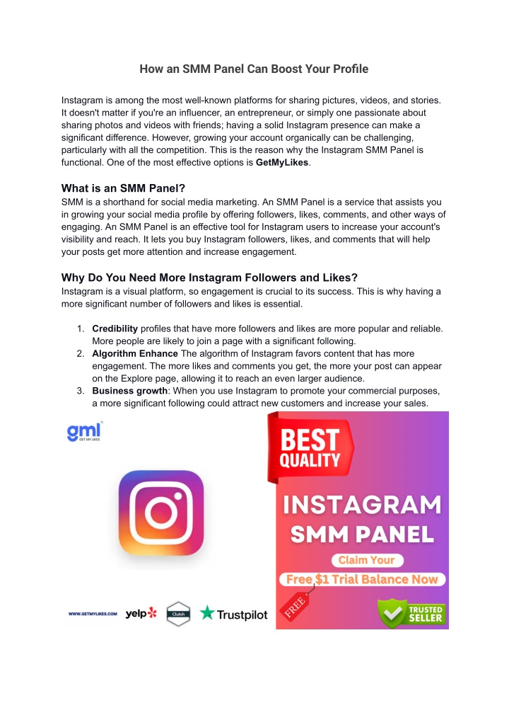 how an smm panel can boost your profile instagram