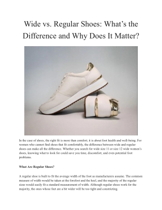wide vs regular shoes what s the difference