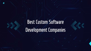 Best Custom Software Development Companies