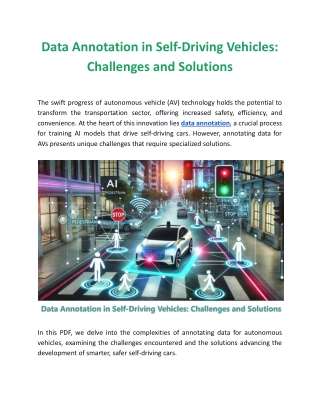 Data Annotation in Self-Driving Vehicles: Challenges and Solutions