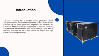 Get Best-in-Class Diesel Generators Online Diesel Generators for Sale|MasterAire