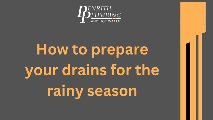 how to prepare your drains for the rainy season