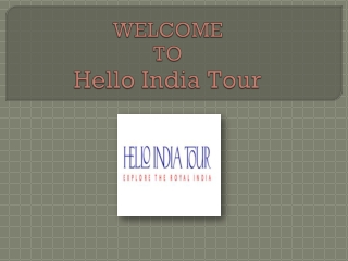 welcome to hello india tour
