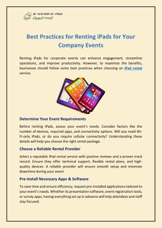 Best Practices for Renting iPads for Your Company Events