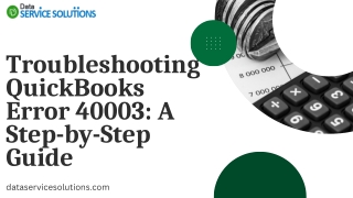 troubleshooting quickbooks error 40003 a step